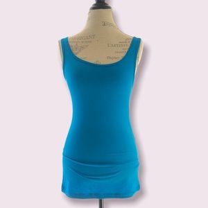 Blue Long Layering Tank Top